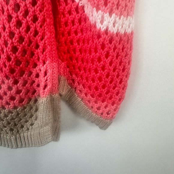 Croft & Barrow open knit long sleeve color block sweater size Large - Picture 5 of 12